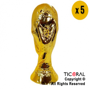 COPA DEL MUNDO METALIZADA ORO CHICA 9,5 CM  X 5